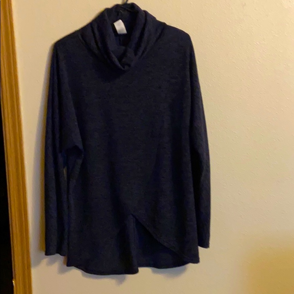 Cowl neck wrap sweater